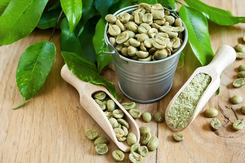 Green coffee oil for skin