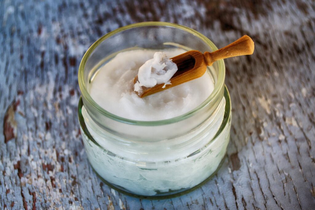 Coconut oil and coffee for skin