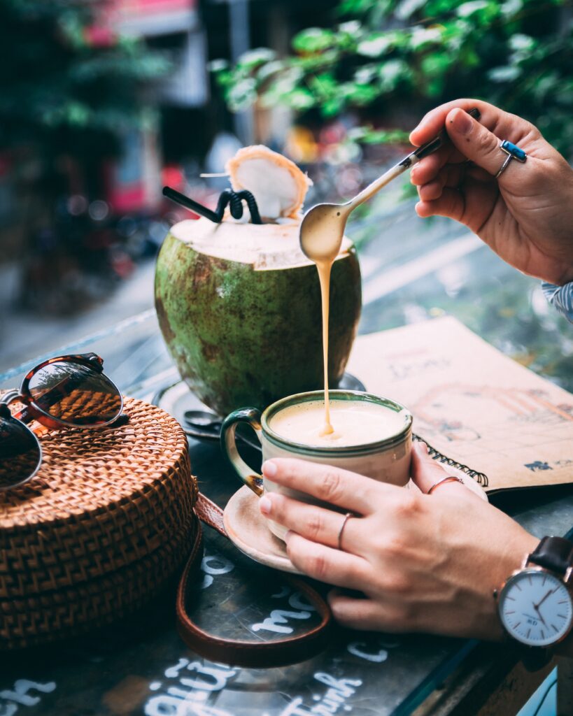 Coconut oil and coffee for skin
