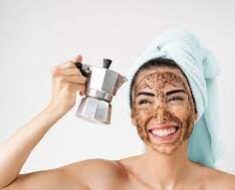 Coffee grounds for skin whitening