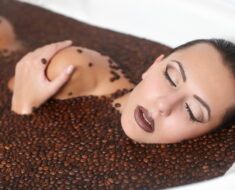 Coffee scrub for skin tightening